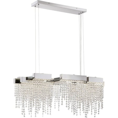 James Allan Curry 33-3/4" Wide Integrated LED Linear Chandelier Polished Nickel