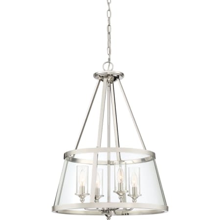 James Allan Rhea 4 Light 20" Wide Pendant Polished Nickel