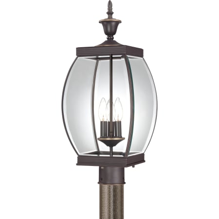 James Allan Barber 3 Light 23" Tall Post Lantern with Clear Glass Medici Bronze