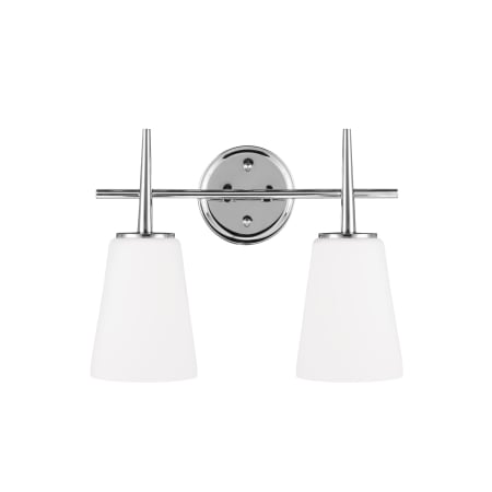 James Allan Watson 2 Light 16" Wide LED Vanity Light with Cased Opal Etched Shade Chrome