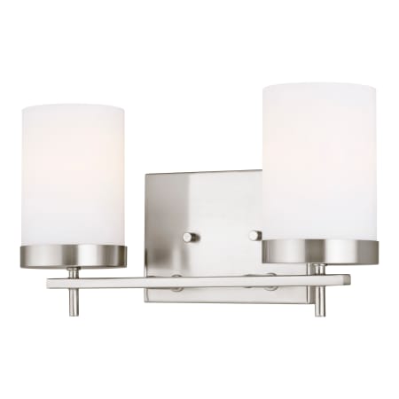James Allan Fieldon 2 Light 14" Wide Vanity Light Brushed Nickel
