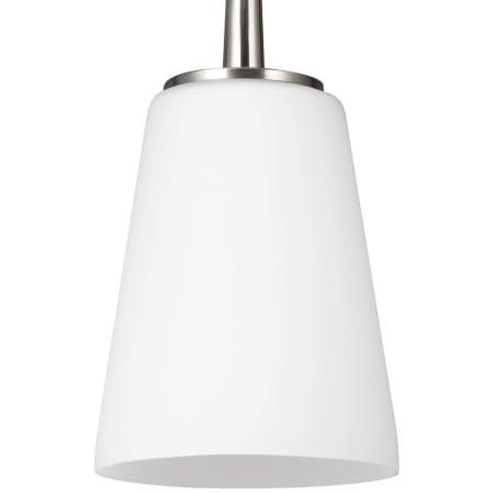James Allan Watson Single Light 5" Wide Mini Pendant with Etched Glass Shade Brushed Nickel