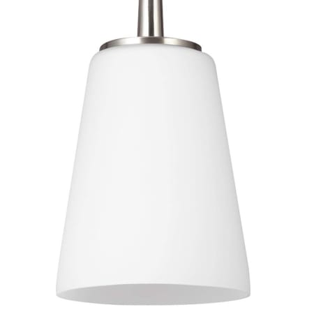 James Allan Watson Single Light 5" Wide LED Mini Pendant with Cased Opal Etched Shade Brushed Nickel