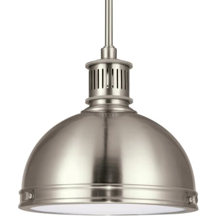 James Allan Effingham Single Light 10" Wide LED Mini Pendant with Clear Textured Shade Brushed Nickel