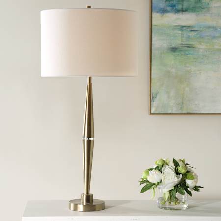 James Allan 33" Tall Accent Table Lamp Antique Brass