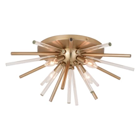 James Allan Seeley 4 Light 23" Wide Semi-Flush Ceiling Fixture Natural Brass