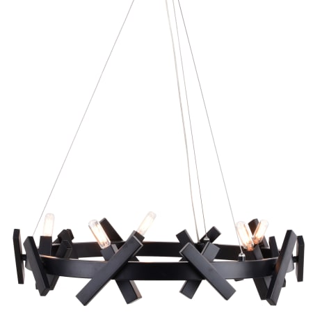 James Allan Alexander 5 Light 28" Wide Ring Chandelier Matte Black