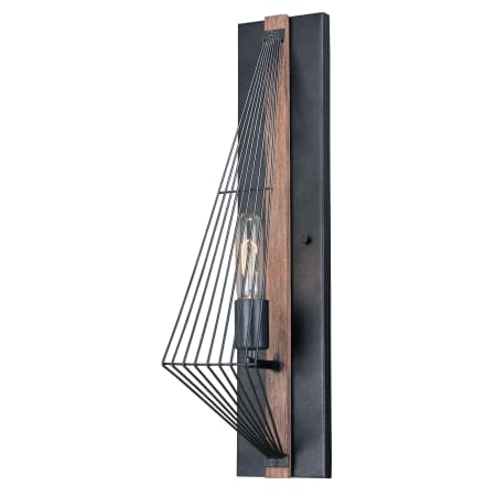 James Allan Donovan 22" Tall Wall Sconce Burnished Oak / Black Iron