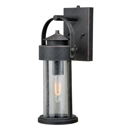 James Allan Andres Single Light 16" Tall Outdoor Wall Sconce with A Glass Shade Rust Iron