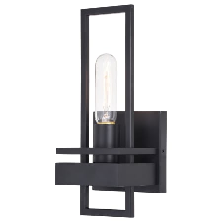 James Allan Harper 1 Light Contemporary Wall Sconce Matte Black