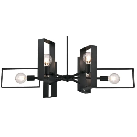 James Allan Schloss 6 Light 38" Wide LED Chandelier Matte Black