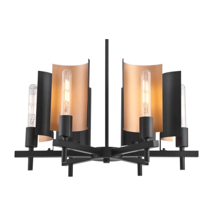 James Allan Ceretto 6 Light 23" Wide LED Chandelier Matte Black