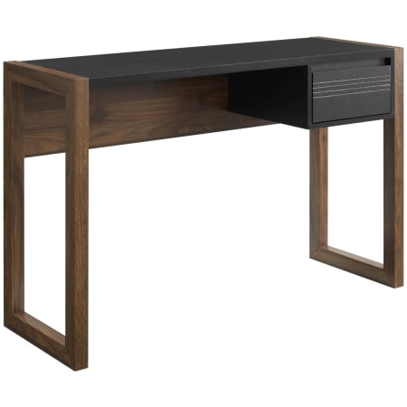 James Allan Industrial 46" W Fluted Drawer Writing Desk Dark Walnut / Solid Black