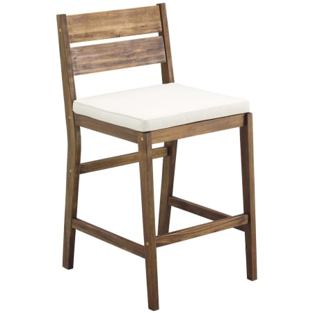 James Allan Bethany Beach Set of (2) 19"W Outdoor Patio Counter Stools Dark Brown