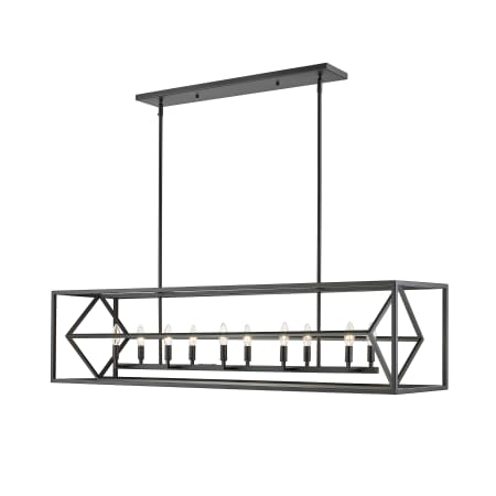 James Allan Alta 10 Light 56" Wide Taper Candle Linear Chandelier Matte Black
