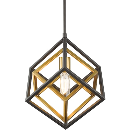 James Allan Alta 12" Wide Abstract Pendant Olde Brass / Bronze