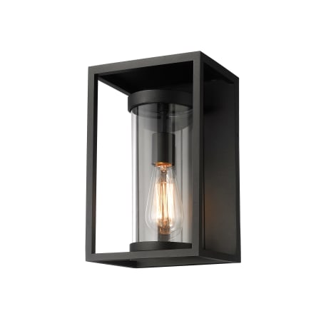 James Allan Sherman 13" Tall Outdoor Wall Sconce Black