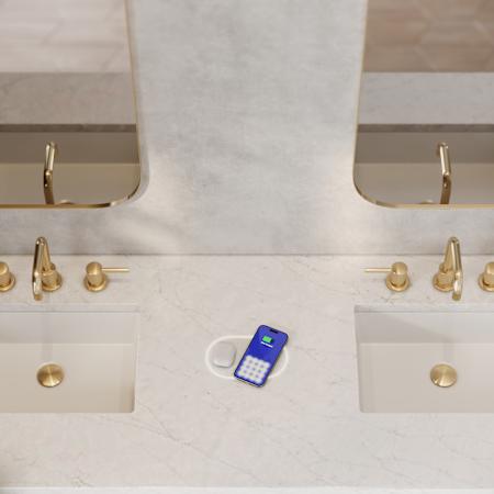 James Martin Vanities Brookfield 72" Engineered Stone Vanity Top with Backsplash and Side splash Eternal Jasmine Pearl
