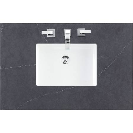 James Martin Vanities 36" Ceramic and Stone Composite Vanity Top Charcoal Soapstone