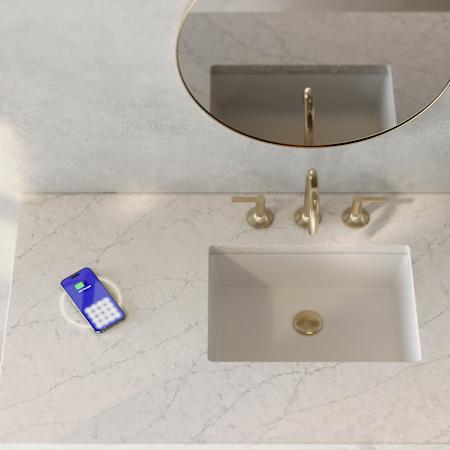 James Martin Vanities 48" Engineered Stone Vanity Top with Backsplash and Side splash Eternal Jasmine Pearl