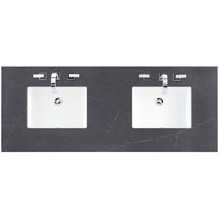 James Martin Vanities 60" Ceramic and Stone Composite Vanity Top Charcoal Soapstone