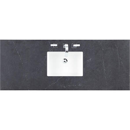 James Martin Vanities 60" Ceramic and Stone Composite Vanity Top Charcoal Soapstone