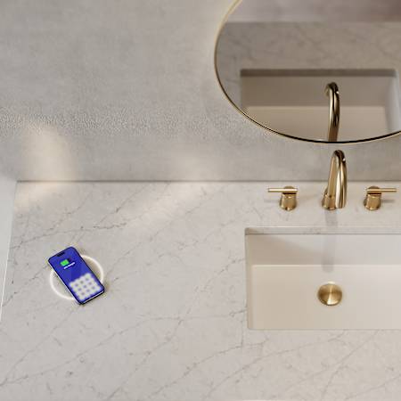 James Martin Vanities 60" Engineered Stone Vanity Top with Backsplash and Side splash Eternal Jasmine Pearl