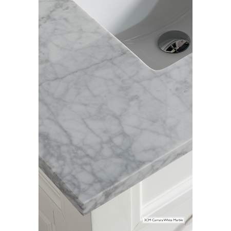 James Martin Vanities-146-V60S-3CAR-Carrara White Marble Vanity Top