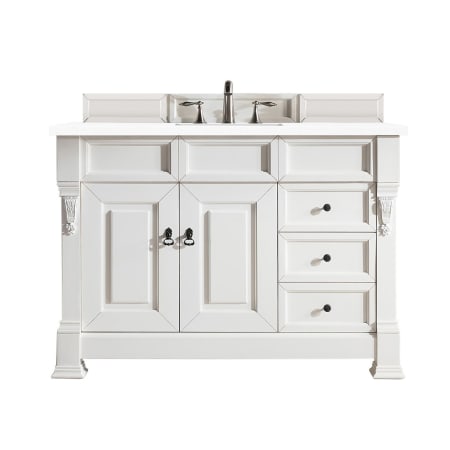 James Martin Vanities Brookfield 48" Free Standing Single Basin Vanity Set with Wood Cabinet and 3cm Quartz Vanity Top Bright White