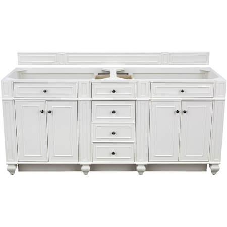 James Martin Vanities Bristol 72" Free Standing Double Basin Hardwood Vanity Cabinet Only Bright White