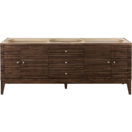James Martin Vanities Linear 72" Single Basin Wood Vanity Cabinet Only - Less Vanity Top Mid Century Walnut