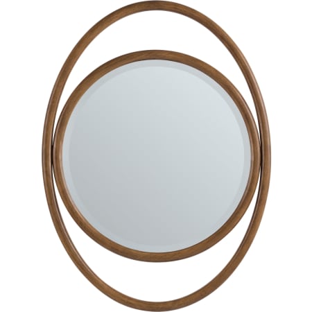 James Martin Vanities Esca 28" W x 38" H Modern Oval Wood Framed Bathroom Wall Mirror Mid-Century Walnut