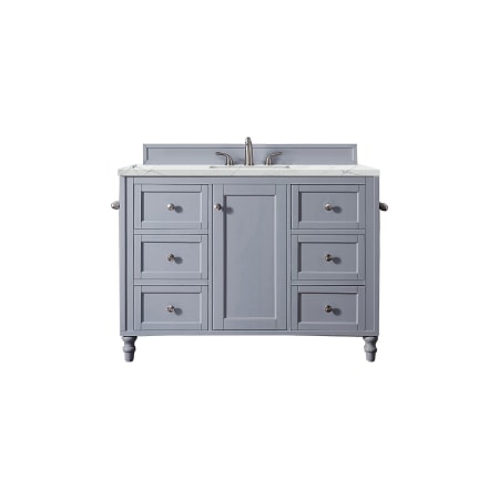 James Martin Vanities Copper Cove Encore 48" Free Standing Single Basin Hardwood Vanity Set with 3 cm Ethereal Noctis Quartz Vanity Top and Rectangular Sink Silver Gray