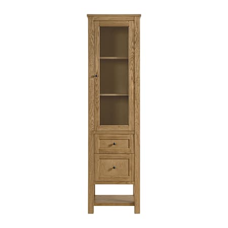 James Martin Vanities Breckenridge 86-7/16" Ash, Plywood, Veneer Free Standing Linen Tower Light Natural Oak