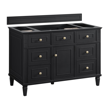 James Martin Vanities Lorelai 48" Single Basin Wood Vanity Cabinet Only with USB Port and Electrical Outlet Black Onyx