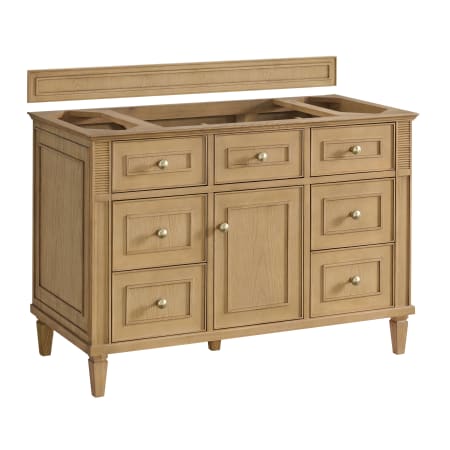 James Martin Vanities Lorelai 48" Single Basin Wood Vanity Cabinet Only with USB Port and Electrical Outlet Light Natural Oak