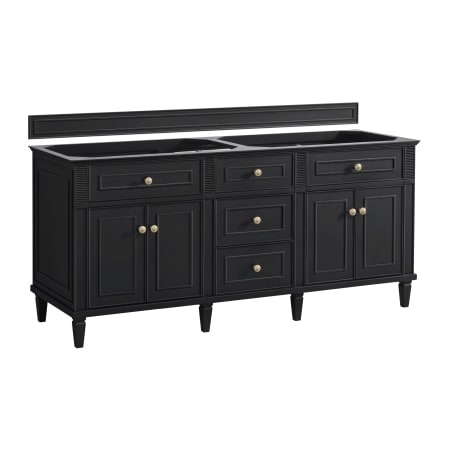 James Martin Vanities Lorelai 72" Single Basin Wood Vanity Cabinet Only with USB Port and Electrical Outlet Black Onyx