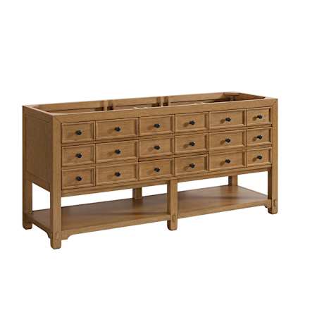 James Martin Vanities Malibu 72" Double Free Standing Vanity Cabinet - Less Vanity Top Amber Birch