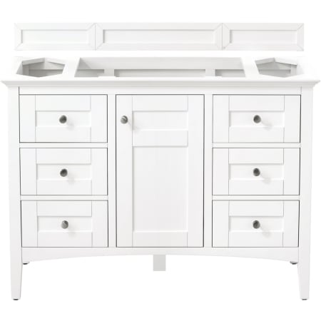 James Martin Vanities Palisades 47" Single Free Standing Wood Vanity Cabinet Only - Less Vanity Top Bright White