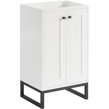 James Martin Vanities Chianti 20" Dual-Mounted Single Basin Vanity Cabinet Only - Less Vanity Top Glossy White