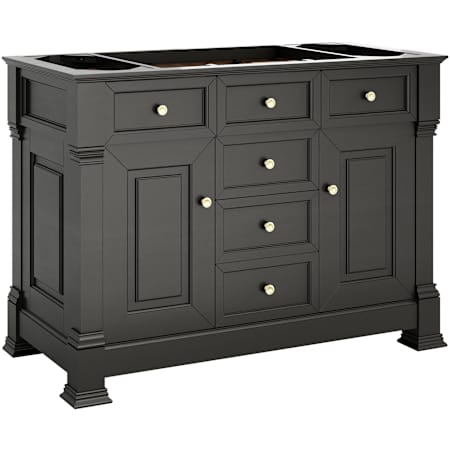 James Martin Vanities Brookfield 48" Free Standing Single Basin Vanity Cabinet Only - Less Vanity Top Black Onyx