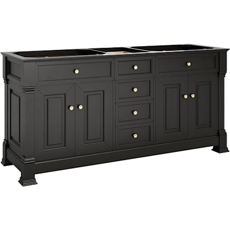 James Martin Vanities Brookfield 72" Free Standing Double Basin Vanity Cabinet Only - Less Vanity Top Black Onyx