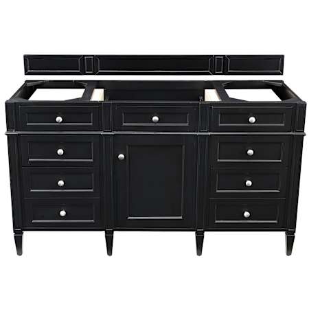 James Martin Vanities Brittany 60" Free Standing Single Basin Poplar Wood Vanity Cabinet Only Black Onyx