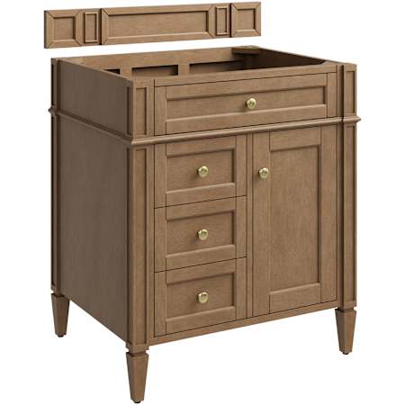James Martin Vanities Brittany 30" Free Standing Single Basin Poplar Wood Vanity Pecan