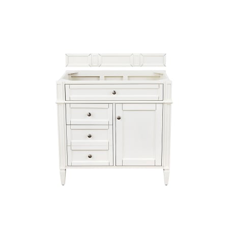 James Martin Vanities Brittany 36" Free Standing Single Basin Poplar Wood Vanity Bright White