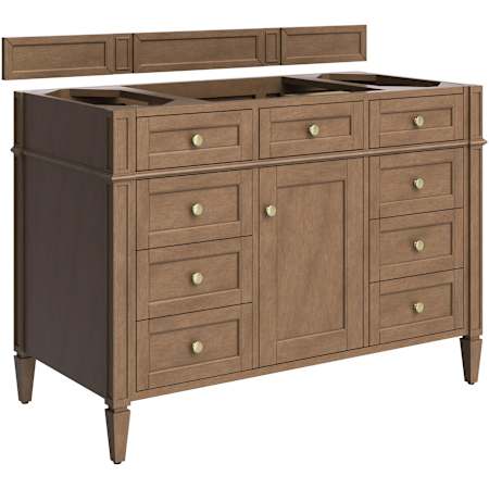 James Martin Vanities Brittany 48" Free Standing Single Basin Poplar Wood Vanity Pecan