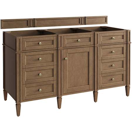 James Martin Vanities Brittany 60" Free Standing Single Basin Poplar Wood Vanity Only Pecan