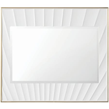 James Martin Vanities Le Soleil 36" W x 31-1/2" H Rectangular Framed Bathroom Wall Mirror Matte White with Gold