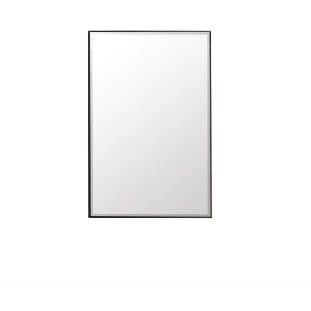 James Martin Vanities Rohe 26"W x 40"H Rectangular Flat Frameless Wall Mounted Bathroom Mirror Matte Black