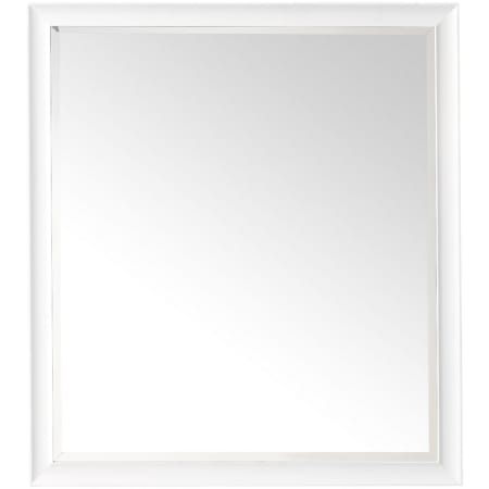 James Martin Vanities Glenbrooke 36" W x 40" H Transitional Rectangular Wood Framed Bathroom Wall Mirror Bright White